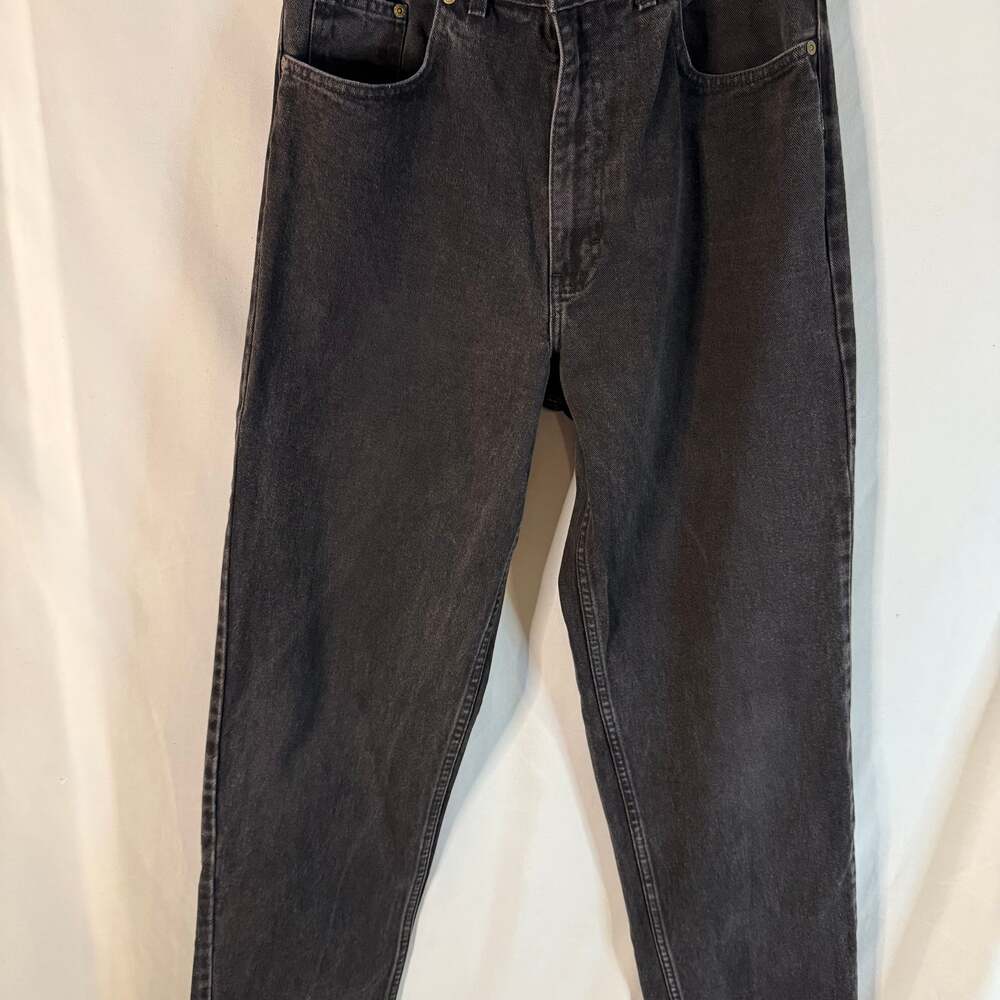 Vintage Eddie Bauer Relaxed Fit Jeans Men's 38 x 32 Black Made In USA Denim
